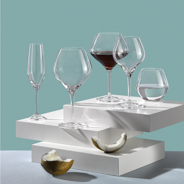 Amoroso Crystal Burgundy Red Wine Glasses 470ml - Set of 2