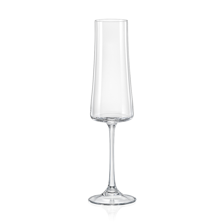 Xtra Crystal Champagne Flutes 210ml - Set of 6